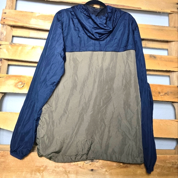 Quicksilver lightweight windbreaker Size:XL Color:Navy/Olive - Picture 2 of 4